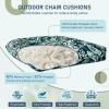imagedownluxe Outdoor Chair Cushions Set of 2 for Patio Furniture Waterproof Tufted Overstuffed Patio Furniture Cushions Memory Foam Outdoor Seat Cushion 19quot X 19quot X 5quot KhakiGreen Paramecium