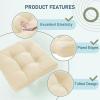 imagedownluxe Outdoor Chair Cushions Set of 2 for Patio Furniture Waterproof Tufted Overstuffed Patio Furniture Cushions Memory Foam Outdoor Seat Cushion 19quot X 19quot X 5quot KhakiBeige
