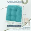 imagedownluxe Outdoor Chair Cushions Set of 2 for Patio Furniture Waterproof Tufted Overstuffed Patio Furniture Cushions Memory Foam Outdoor Seat Cushion 19quot X 19quot X 5quot KhakiTeal
