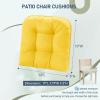 imagedownluxe Outdoor Chair Cushions Set of 2 for Patio Furniture Waterproof Tufted Overstuffed Patio Furniture Cushions Memory Foam Outdoor Seat Cushion 19quot X 19quot X 5quot KhakiYellow