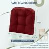 imagedownluxe Outdoor Chair Cushions Set of 2 for Patio Furniture Waterproof Tufted Overstuffed Patio Furniture Cushions Memory Foam Outdoor Seat Cushion 19quot X 19quot X 5quot KhakiBurgundy