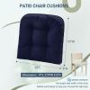 imagedownluxe Outdoor Chair Cushions Set of 2 for Patio Furniture Waterproof Tufted Overstuffed Patio Furniture Cushions Memory Foam Outdoor Seat Cushion 19quot X 19quot X 5quot KhakiNavy