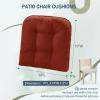 imagedownluxe Outdoor Chair Cushions Set of 2 for Patio Furniture Waterproof Tufted Overstuffed Patio Furniture Cushions Memory Foam Outdoor Seat Cushion 19quot X 19quot X 5quot KhakiBrick Red