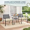 imagedownluxe Outdoor Chair Cushions Set of 2 for Patio Furniture Waterproof Tufted Overstuffed Patio Furniture Cushions Memory Foam Outdoor Seat Cushion 19quot X 19quot X 5quot KhakiBeige