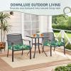 imagedownluxe Outdoor Chair Cushions Set of 2 for Patio Furniture Waterproof Tufted Overstuffed Patio Furniture Cushions Memory Foam Outdoor Seat Cushion 19quot X 19quot X 5quot KhakiPalm Leaves
