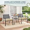 imagedownluxe Outdoor Chair Cushions Set of 2 for Patio Furniture Waterproof Tufted Overstuffed Patio Furniture Cushions Memory Foam Outdoor Seat Cushion 19quot X 19quot X 5quot KhakiKhaki