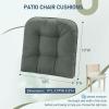 imagedownluxe Outdoor Chair Cushions Set of 2 for Patio Furniture Waterproof Tufted Overstuffed Patio Furniture Cushions Memory Foam Outdoor Seat Cushion 19quot X 19quot X 5quot KhakiDark Grey