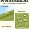 imagedownluxe Outdoor Chair Cushions Set of 4 for Patio Furniture WaterResistant Square Corner Patio Chair Cushions with Ties High Density Foam Outdoor Seat Cushion 185quot X 16quot X 3quot BlackSage Green