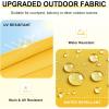 imagedownluxe Outdoor Chair Cushions Set of 4 for Patio Furniture WaterResistant Square Corner Patio Chair Cushions with Ties High Density Foam Outdoor Seat Cushion 185quot X 16quot X 3quot BlackYellow