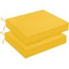 imagedownluxe Outdoor Chair Cushions Set of 4 for Patio Furniture WaterResistant Square Corner Patio Chair Cushions with Ties High Density Foam Outdoor Seat Cushion 185quot X 16quot X 3quot BlackYellow