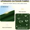 imagedownluxe Outdoor Chair Cushions Set of 4 for Patio Furniture WaterResistant Square Corner Patio Chair Cushions with Ties High Density Foam Outdoor Seat Cushion 185quot X 16quot X 3quot BlackForest Green