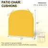 imagedownluxe Outdoor Chair Cushions Set of 4 for Patio Furniture WaterResistant Square Corner Patio Chair Cushions with Ties High Density Foam Outdoor Seat Cushion 185quot X 16quot X 3quot BlackYellow