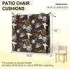imagedownluxe Outdoor Chair Cushions Set of 4 for Patio Furniture WaterResistant Square Corner Patio Chair Cushions with Ties High Density Foam Outdoor Seat Cushion 185quot X 16quot X 3quot BlackNightbird