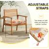 imagedownluxe Outdoor Chair Cushions Set of 4 for Patio Furniture WaterResistant Square Corner Patio Chair Cushions with Ties High Density Foam Outdoor Seat Cushion 185quot X 16quot X 3quot BlackEva Floral