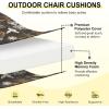 imagedownluxe Outdoor Chair Cushions Set of 4 for Patio Furniture WaterResistant Square Corner Patio Chair Cushions with Ties High Density Foam Outdoor Seat Cushion 185quot X 16quot X 3quot BlackNightbird