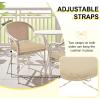 imagedownluxe Outdoor Chair Cushions Set of 4 for Patio Furniture WaterResistant Square Corner Patio Chair Cushions with Ties High Density Foam Outdoor Seat Cushion 185quot X 16quot X 3quot BlackBeige