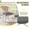 imagedownluxe Outdoor Chair Cushions Set of 4 for Patio Furniture WaterResistant Square Corner Patio Chair Cushions with Ties High Density Foam Outdoor Seat Cushion 185quot X 16quot X 3quot BlackDark Grey