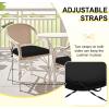 imagedownluxe Outdoor Chair Cushions Set of 4 for Patio Furniture WaterResistant Square Corner Patio Chair Cushions with Ties High Density Foam Outdoor Seat Cushion 185quot X 16quot X 3quot BlackBlack