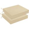imagedownluxe Outdoor Chair Cushions Set of 4 for Patio Furniture WaterResistant Square Corner Patio Chair Cushions with Ties High Density Foam Outdoor Seat Cushion 185quot X 16quot X 3quot BlackBeige