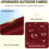 imagedownluxe Outdoor Chair Cushions Set of 4 for Patio Furniture WaterResistant Square Corner Patio Chair Cushions with Ties High Density Foam Outdoor Seat Cushion 185quot X 16quot X 3quot BlackBurgundy
