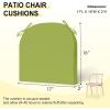 imagedownluxe Outdoor Chair Cushions Set of 4 for Patio Furniture WaterResistant Square Corner Patio Chair Cushions with Ties High Density Foam Outdoor Seat Cushion 185quot X 16quot X 3quot BlackSage Green
