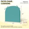 imagedownluxe Outdoor Chair Cushions Set of 4 for Patio Furniture WaterResistant Square Corner Patio Chair Cushions with Ties High Density Foam Outdoor Seat Cushion 185quot X 16quot X 3quot BlackTeal