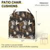 imagedownluxe Outdoor Chair Cushions Set of 4 for Patio Furniture WaterResistant Square Corner Patio Chair Cushions with Ties High Density Foam Outdoor Seat Cushion 185quot X 16quot X 3quot BlackNightbird