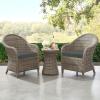 imagedownluxe Outdoor Chair Cushions Set of 4 for Patio Furniture WaterResistant Square Corner Patio Chair Cushions with Ties High Density Foam Outdoor Seat Cushion 185quot X 16quot X 3quot BlackDark Grey