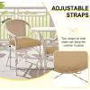 imagedownluxe Outdoor Chair Cushions Set of 4 for Patio Furniture WaterResistant Square Corner Patio Chair Cushions with Ties High Density Foam Outdoor Seat Cushion 185quot X 16quot X 3quot BlackKhaki