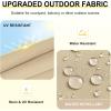 imagedownluxe Outdoor Chair Cushions Set of 4 for Patio Furniture WaterResistant Square Corner Patio Chair Cushions with Ties High Density Foam Outdoor Seat Cushion 185quot X 16quot X 3quot BlackBeige