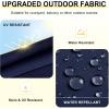 imagedownluxe Outdoor Chair Cushions Set of 4 for Patio Furniture WaterResistant Square Corner Patio Chair Cushions with Ties High Density Foam Outdoor Seat Cushion 185quot X 16quot X 3quot BlackNavy