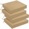 imagedownluxe Outdoor Chair Cushions Set of 4 for Patio Furniture WaterResistant Square Corner Patio Chair Cushions with Ties High Density Foam Outdoor Seat Cushion 185quot X 16quot X 3quot BlackKhaki