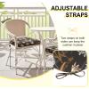 imagedownluxe Outdoor Chair Cushions Set of 4 for Patio Furniture WaterResistant Square Corner Patio Chair Cushions with Ties High Density Foam Outdoor Seat Cushion 185quot X 16quot X 3quot BlackNightbird
