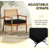 imagedownluxe Outdoor Chair Cushions Set of 4 for Patio Furniture WaterResistant Square Corner Patio Chair Cushions with Ties High Density Foam Outdoor Seat Cushion 185quot X 16quot X 3quot BlackBlack