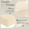 imagedownluxe Outdoor Deep Seat Cushion Set Waterproof Patio Furniture Cushions with Zipper for Outdoor Chair Sofa 24quot x 24quot Beige