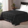 imagedownluxe Weighted Blanket King Size 18 lb Weighted Blanket with Glass Beads for All Season Machine Washable Heavy Blanket White 108 X 90 InchBlack