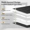 imagedownluxe Weighted Blanket King Size 18 lb Weighted Blanket with Glass Beads for All Season Machine Washable Heavy Blanket White 108 X 90 InchBlack