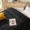 imagedownluxe Weighted Blanket King Size 18 lb Weighted Blanket with Glass Beads for All Season Machine Washable Heavy Blanket White 108 X 90 InchBlack