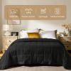 imagedownluxe Weighted Blanket King Size 18 lb Weighted Blanket with Glass Beads for All Season Machine Washable Heavy Blanket White 108 X 90 InchBlack