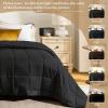 imagedownluxe Weighted Blanket King Size 18 lb Weighted Blanket with Glass Beads for All Season Machine Washable Heavy Blanket White 108 X 90 InchBlack