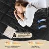 imagedownluxe Weighted Blanket King Size 18 lb Weighted Blanket with Glass Beads for All Season Machine Washable Heavy Blanket White 108 X 90 InchBlack