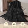 imagedownluxe Weighted Blanket King Size 18 lb Weighted Blanket with Glass Beads for All Season Machine Washable Heavy Blanket White 108 X 90 InchBlack