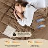 imagedownluxe Weighted Blanket King Size 18 lb Weighted Blanket with Glass Beads for All Season Machine Washable Heavy Blanket White 108 X 90 InchBrown