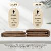 imagedownluxe Weighted Blanket King Size 18 lb Weighted Blanket with Glass Beads for All Season Machine Washable Heavy Blanket White 108 X 90 InchBrown