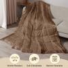 imagedownluxe Weighted Blanket King Size 18 lb Weighted Blanket with Glass Beads for All Season Machine Washable Heavy Blanket White 108 X 90 InchBrown