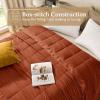 imagedownluxe Weighted Blanket King Size 18 lb Weighted Blanket with Glass Beads for All Season Machine Washable Heavy Blanket White 108 X 90 InchBurnt Orange