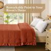 imagedownluxe Weighted Blanket King Size 18 lb Weighted Blanket with Glass Beads for All Season Machine Washable Heavy Blanket White 108 X 90 InchBurnt Orange