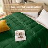 imagedownluxe Weighted Blanket King Size 18 lb Weighted Blanket with Glass Beads for All Season Machine Washable Heavy Blanket White 108 X 90 InchEmerald Green