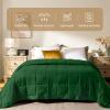 imagedownluxe Weighted Blanket King Size 18 lb Weighted Blanket with Glass Beads for All Season Machine Washable Heavy Blanket White 108 X 90 InchEmerald Green