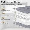 imagedownluxe Weighted Blanket King Size 18 lb Weighted Blanket with Glass Beads for All Season Machine Washable Heavy Blanket White 108 X 90 InchGrey